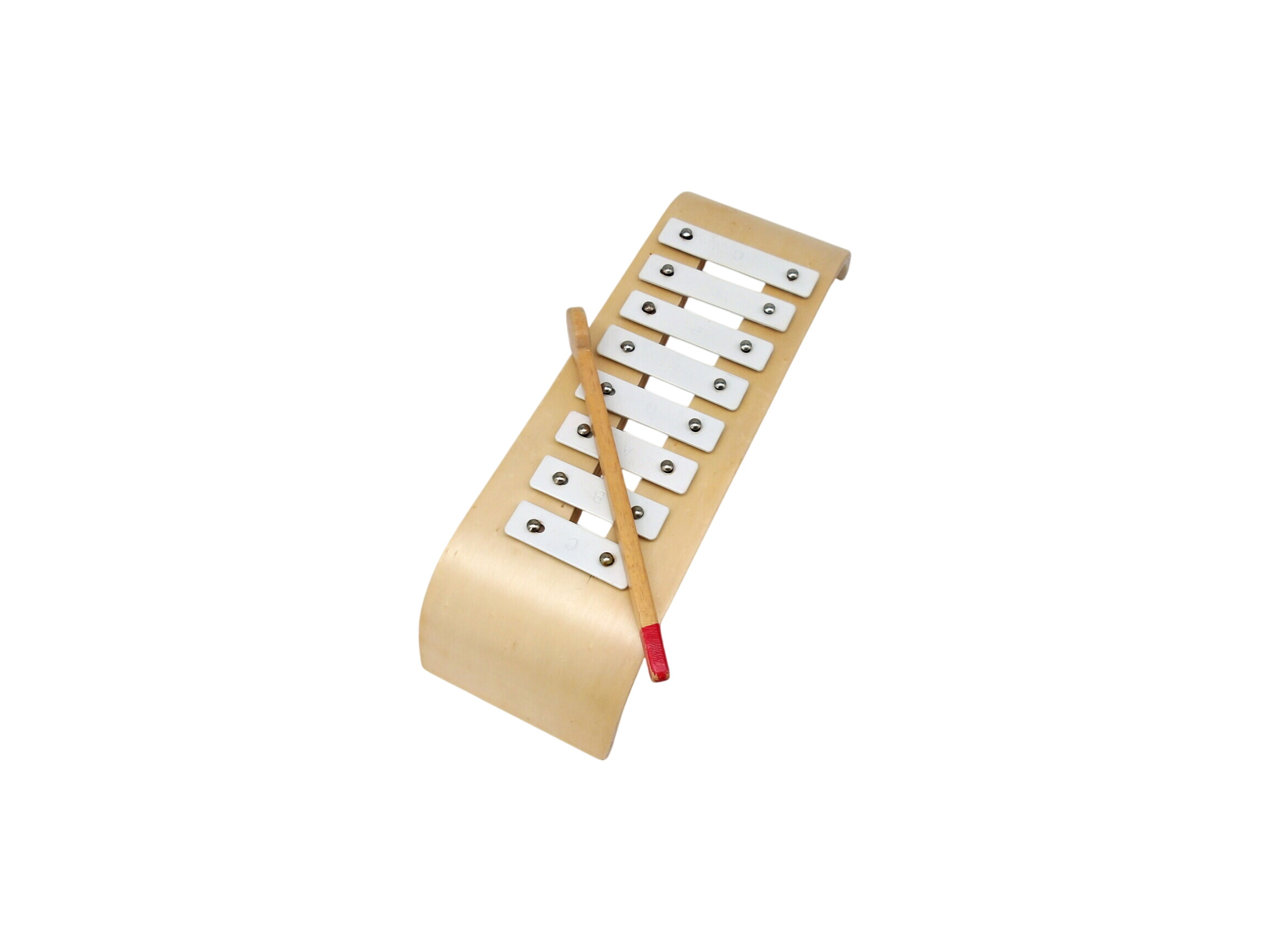 Xylophone en bois blanc Très bon état -  reconditionné disponible sur Label Emmaüs